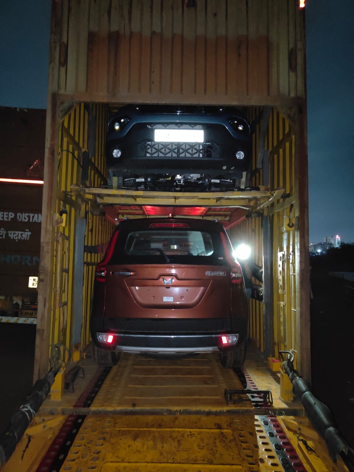 Car carrier truck transporting vehicles