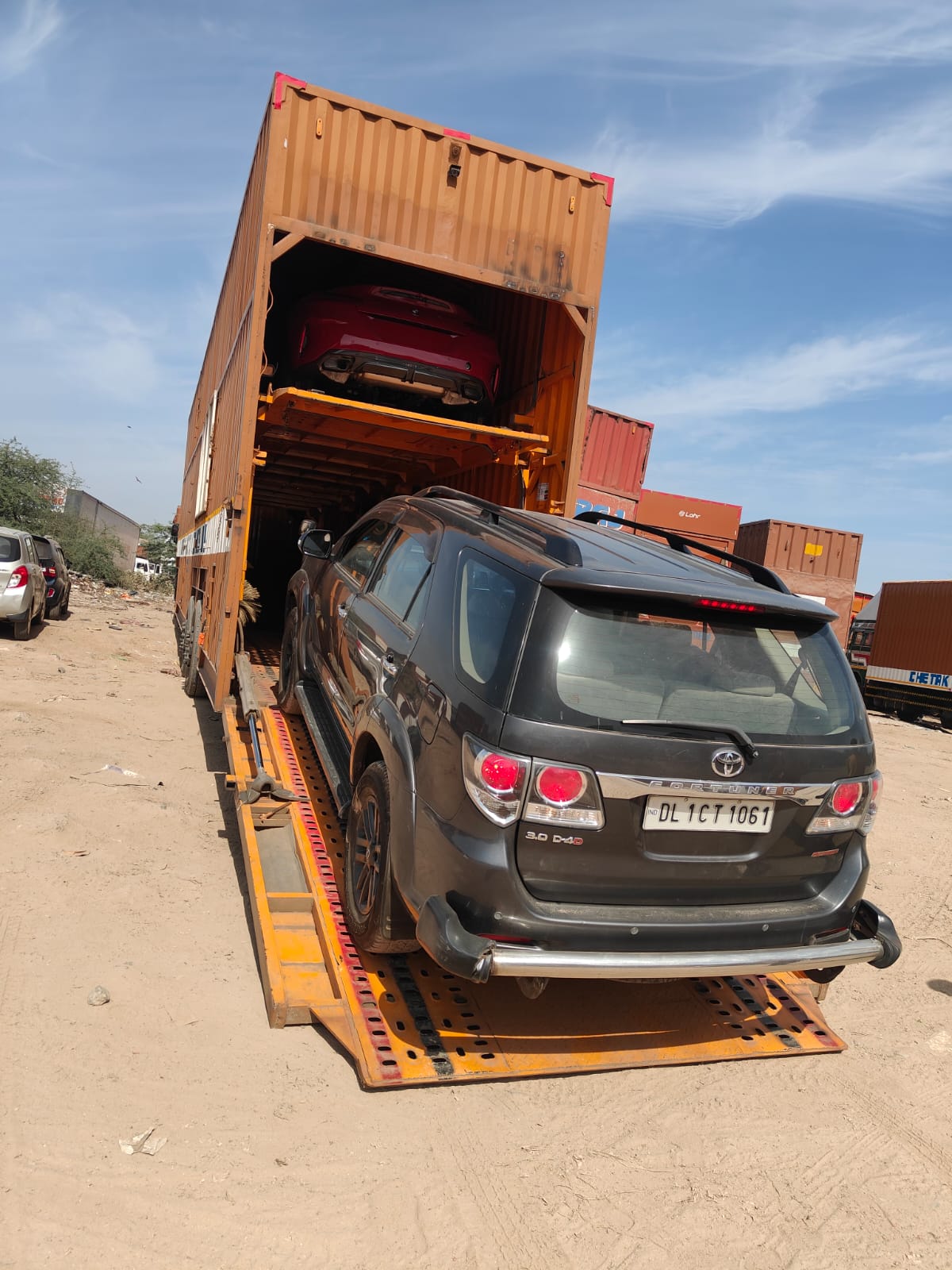 Car carrier truck transporting vehicles